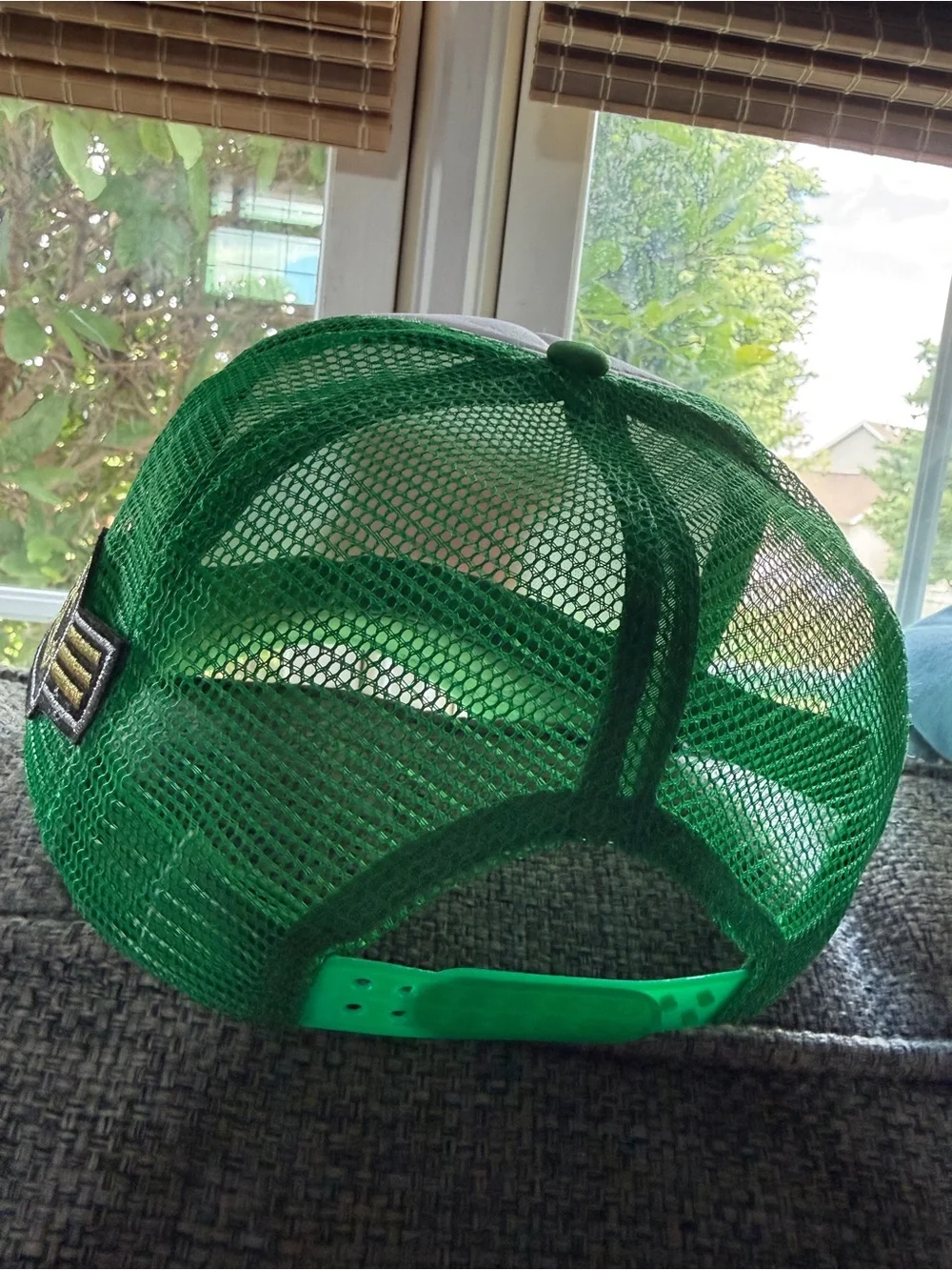It's Lake Time Green & White Trucker Hat with Pink Accents New! - Picture 4 of 5